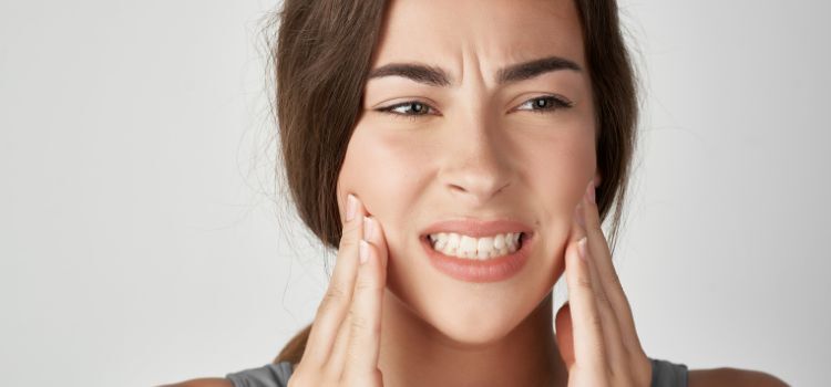 Woman with Jaw Pain Health Problems